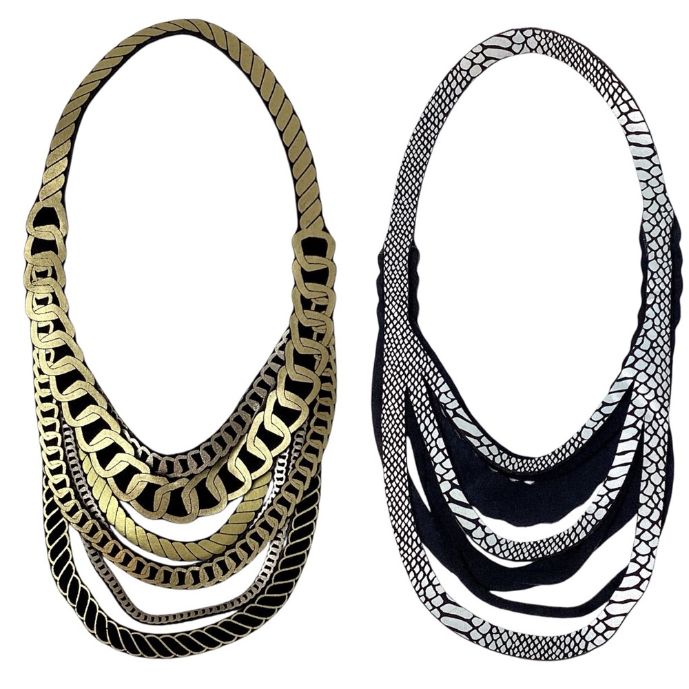 ULI Amsterdam Avant-Garde Statement Necklace – Bold Modern Pearl/Chain Style - Picture 8 of 8